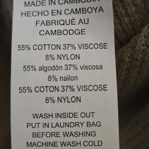 Michael Kors Waffle Knit High Low Beige Tunic Pullover Size L - Picture 5 of 5